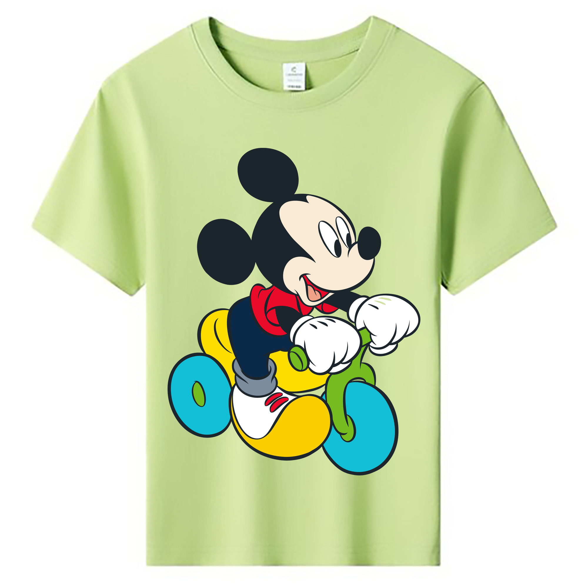 ミッキーマウス Mickey Mouse 綿100％キッズTシャツ（フロントプリント）